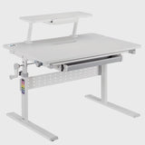 Ergo Office ER-483 Escritorio Infantil, Altura Regulable, Gris, max 40kg, 900x600mm