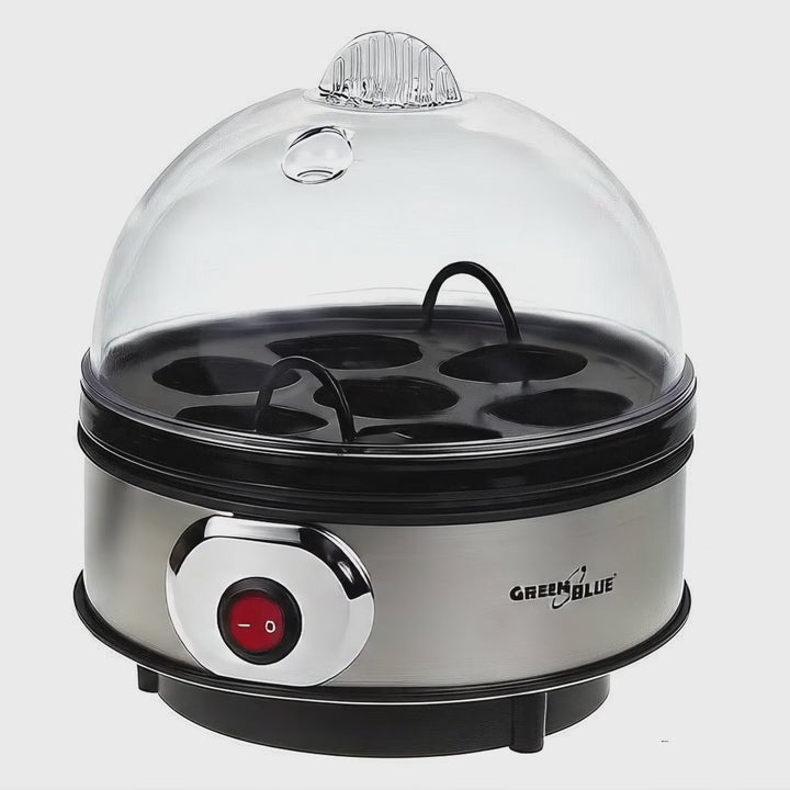 GreenBlue GB572 Cozedor de Ovos Automático, 400 W de Potência, Até 7 Ovos, Copo Medidor, 220-240 V~, 50 Hz