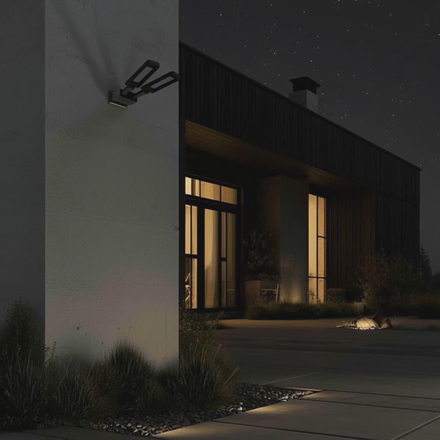 Poste solar LED com sensor de movimento e controle remoto Maclean IP54, 5W, 2x450lm, 6500K, Li-ion 2400 mAh, 3 modos de operação MCE447