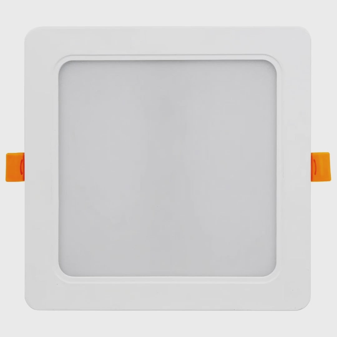 Painel de teto LED Maclean MCE374 S, montagem embutida fina, 18 W, branco neutro 4000 K, 170 x 170 x 26 mm, 1900 lm