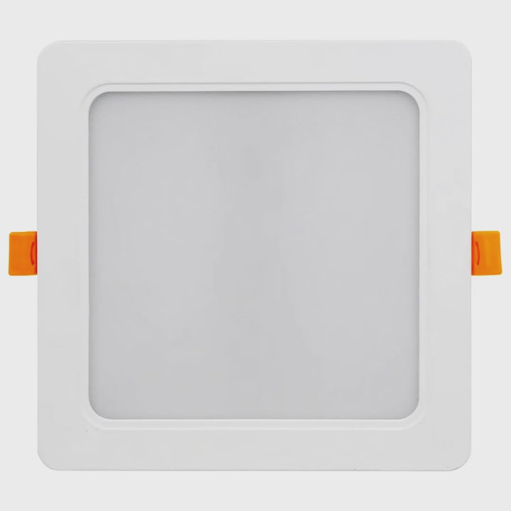 Painel de teto LED Maclean MCE374 S, montagem embutida fina, 18 W, branco neutro 4000 K, 170 x 170 x 26 mm, 1900 lm