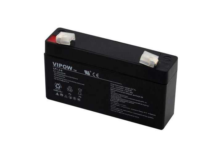 Bateria de gel Vipow 6V 1,3Ah sem manutenção, longa duração