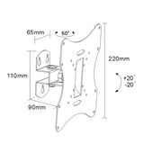 Soporte de pared para pantalla TV PLASMA, LCD, LED 23-50" 30kg VESA 200x200 Maclean MC-501A B
