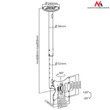 Suporte para TV de teto 23-42 " 50 - 85 cm 30kg Maclean MC-504A B