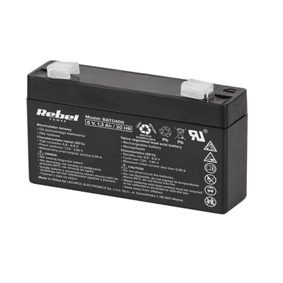 Bateria Rebel Gel, isenta de manutenção, selada, 6 V, 1,3 Ah, BAT0400