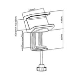 Suporte de mesa para filtro de linha Maclean Brackets MC-808 branco