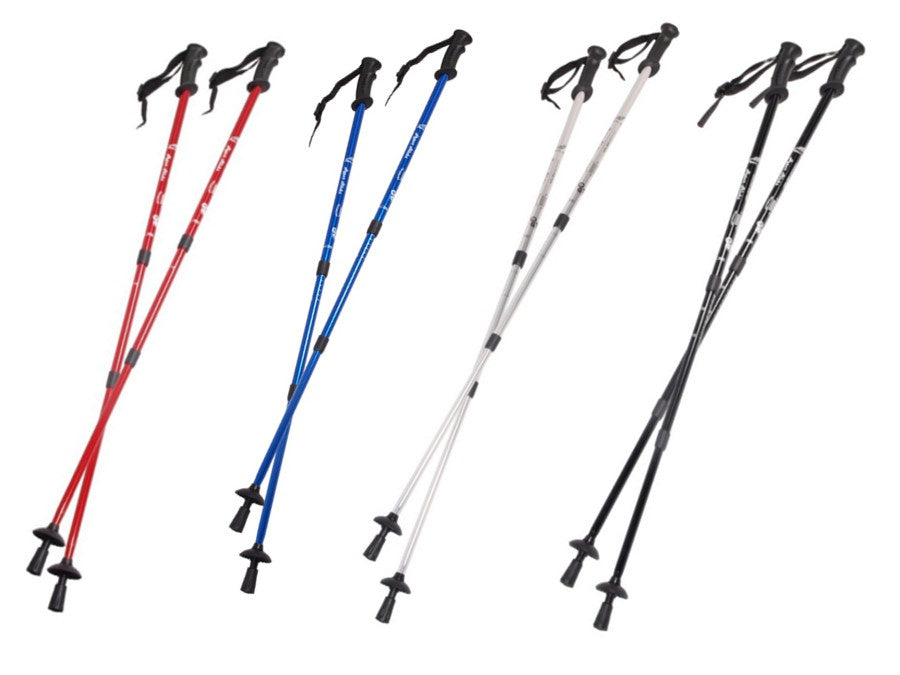 Bastones de aluminio para marcha nórdica 65-135 cm azul telescópico