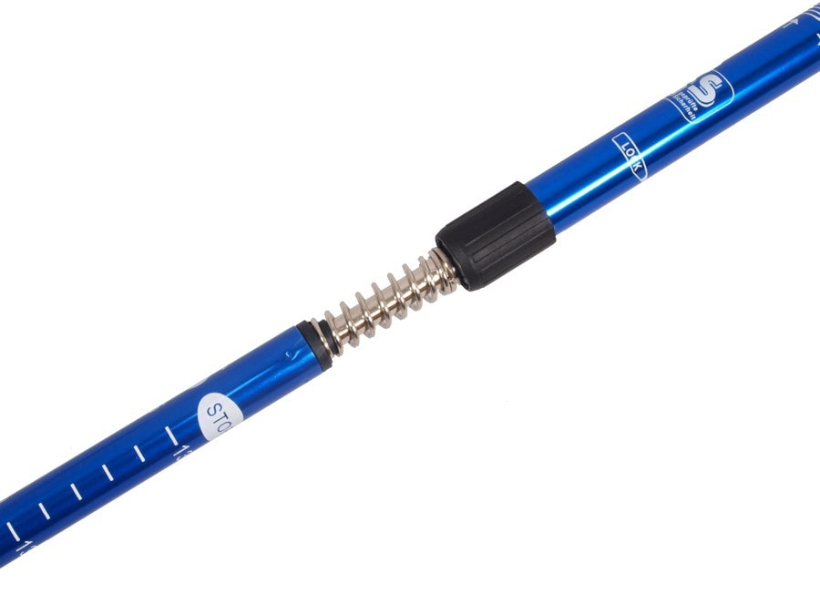 Bastones de aluminio para marcha nórdica 65-135 cm azul telescópico