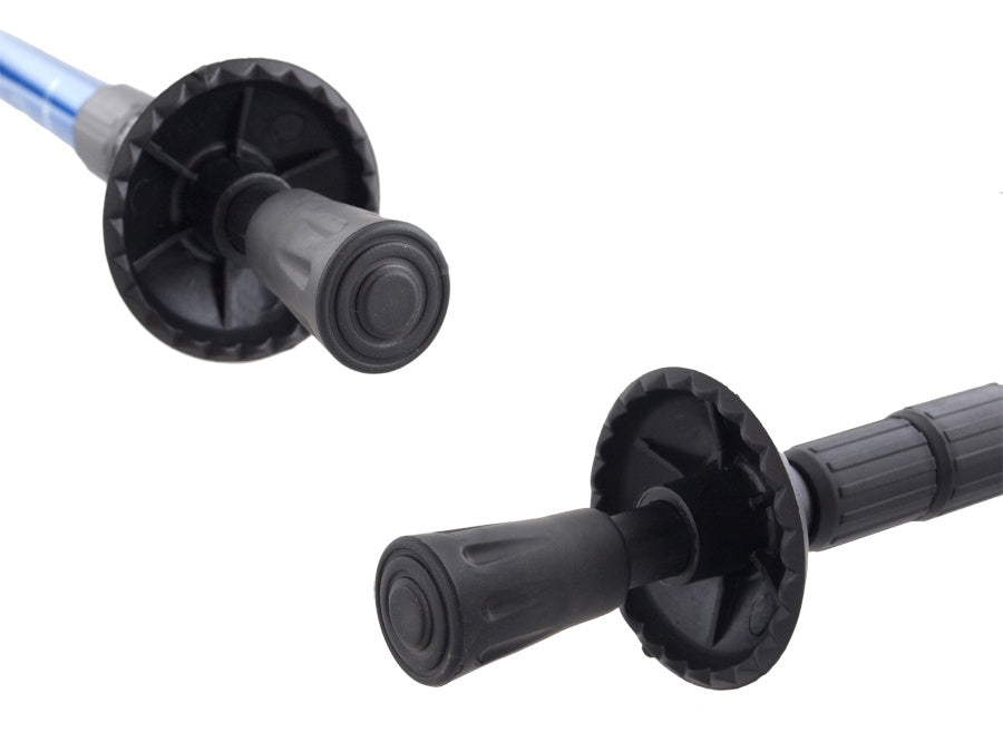 Bastones de aluminio para marcha nórdica 65-135 cm azul telescópico