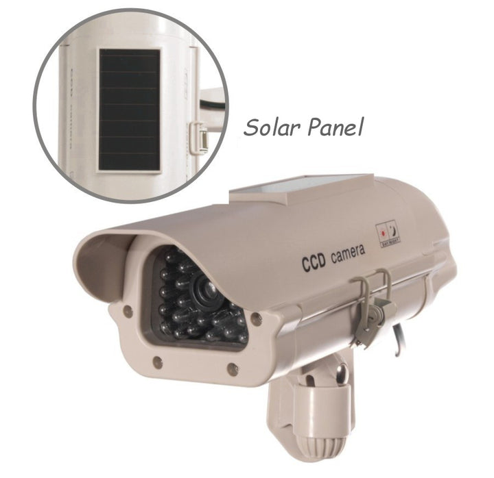 Câmara de vigilância simulada com LED intermitente, com módulo solar SOL1500