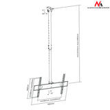 Maclean MC-631 - Suporte de teto para TV LCD LED de 32 a 65 polegadas, 50 kg, ajustável VESA 90°