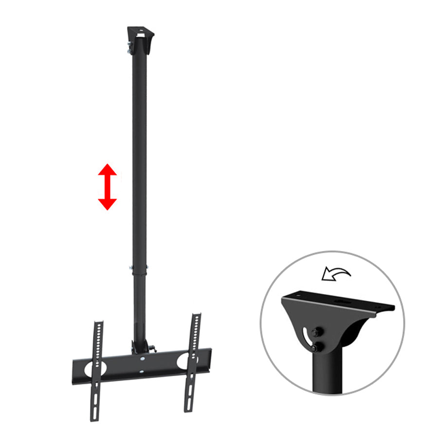 Maclean MC-631 - Suporte de teto para TV LCD LED de 32 a 65 polegadas, 50 kg, ajustável VESA 90°