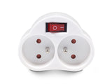 Tomada elétrica Maclean, com interruptor, x2, máx. 3680 W, MCE31