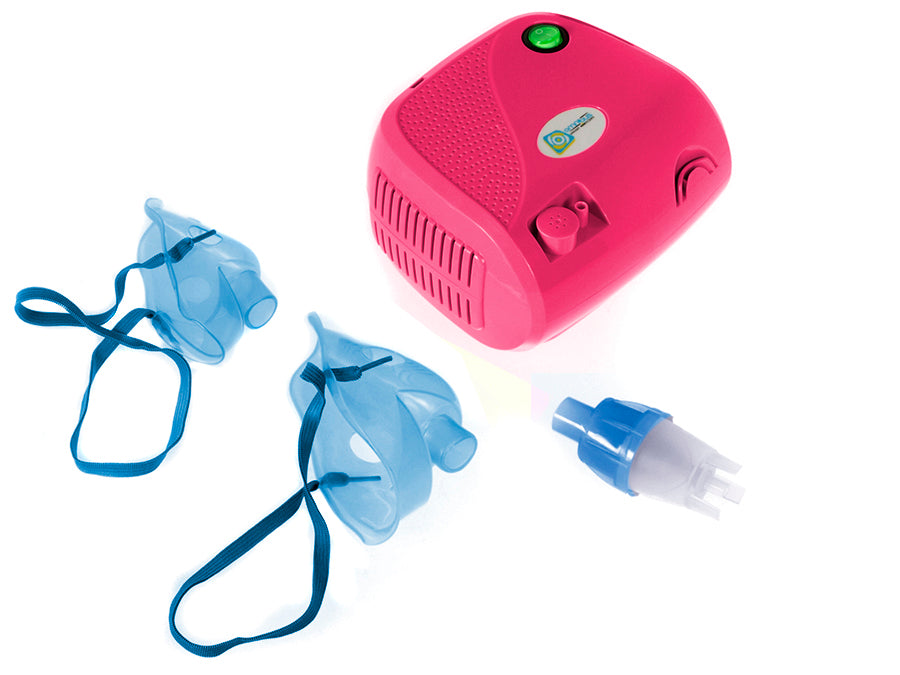 Inhalador con compresor de pistón BR-CN116B Omnibus rosa
