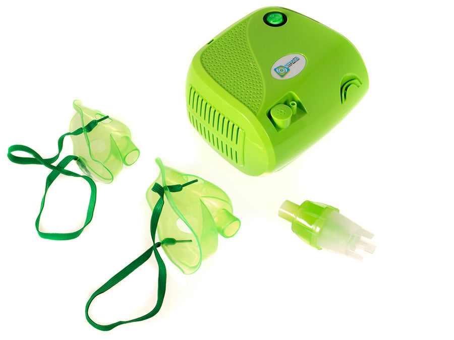 Inhalador BR-CN116B Omnibus verde - kit, 2 mascarillas, bolsa