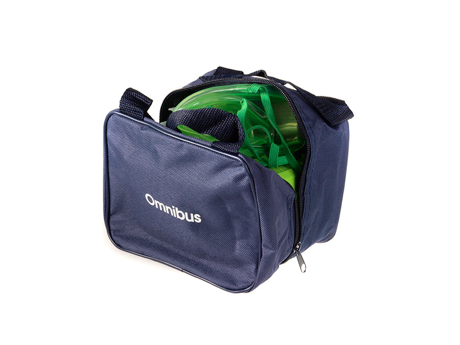 Inhalador BR-CN116B Omnibus verde - kit, 2 mascarillas, bolsa
