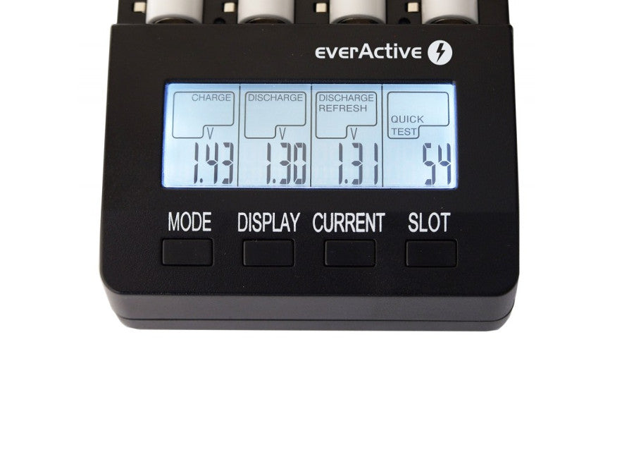 Carregador de bateria AAA R03, AA R6, Ni-MH/Ni-CD EverActive NC-3000