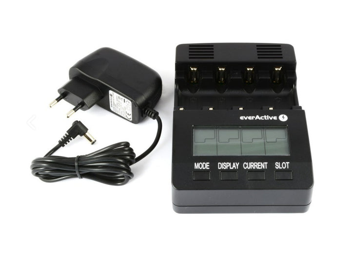 Carregador de bateria AAA R03, AA R6, Ni-MH/Ni-CD EverActive NC-3000