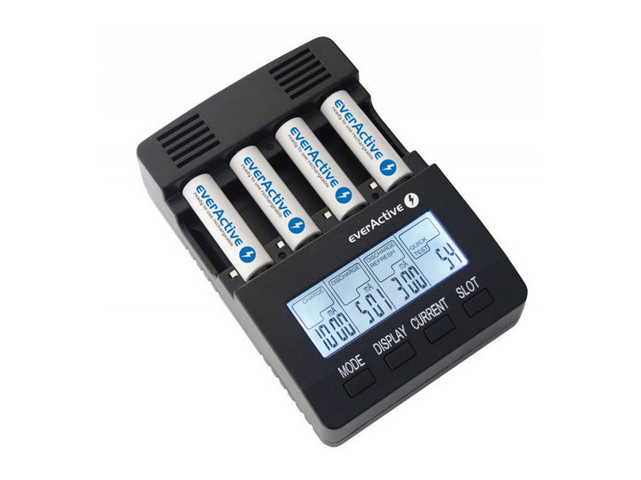 Carregador de bateria AAA R03, AA R6, Ni-MH/Ni-CD EverActive NC-3000