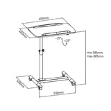 Mesa universal para projetor de metal Maclean MC-671 com 4 rodas