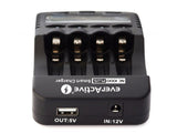 Carregador de bateria AAA R03, AA R6, Ni-MH/Ni-CD EverActive NC-1000 Plus