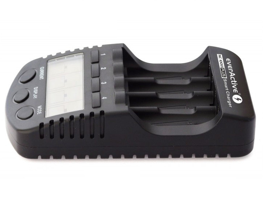 Carregador de bateria AAA R03, AA R6, Ni-MH/Ni-CD EverActive NC-1000 Plus