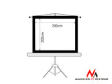Tela de projeção 1:1 112" 200 x 200 cm com tripé Maclean MC-680