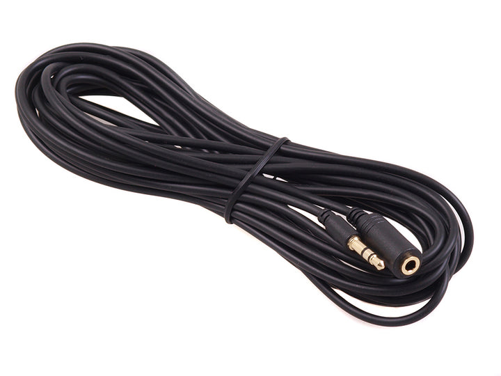 Cable jack 3,5 mm Maclean, clavija-hembra, 5 m, negro, MCTV-821