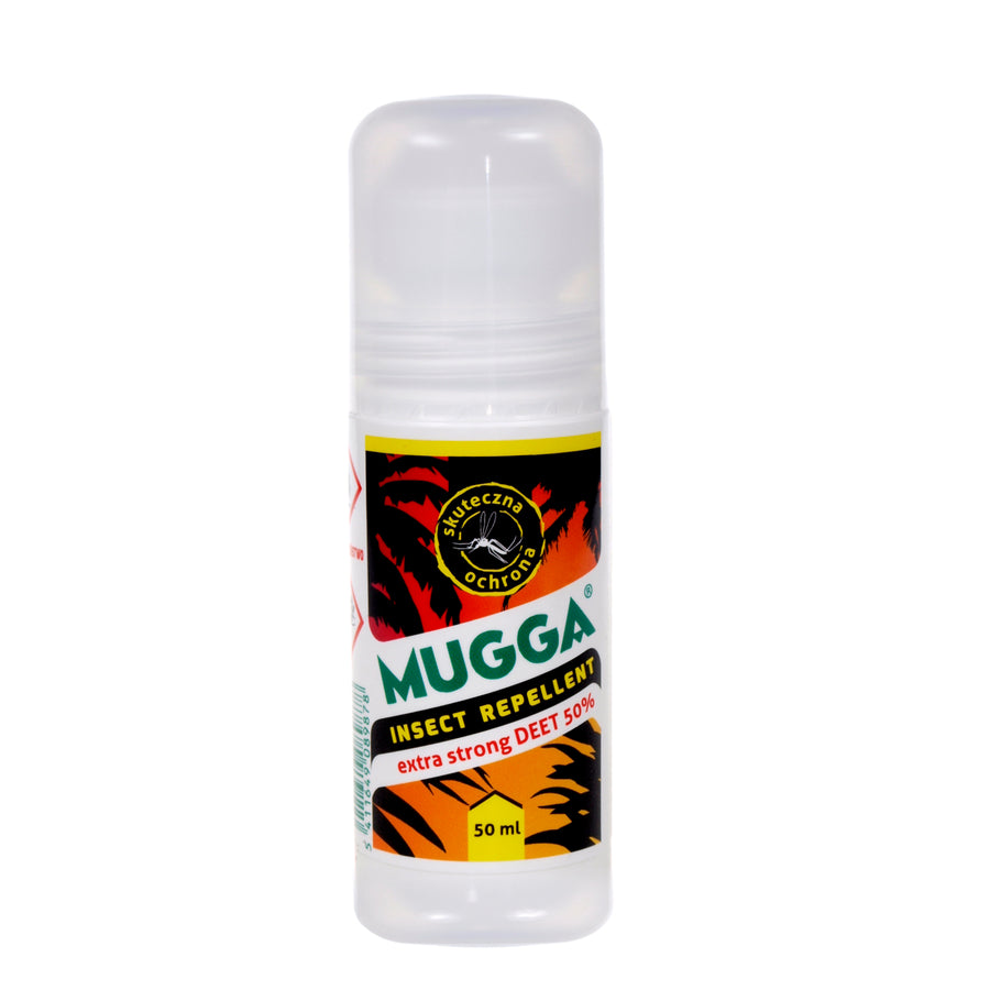 Mugga Roll-On DEET 50% Repelente de Insetos, contra mosquitos, carraças, 50ml