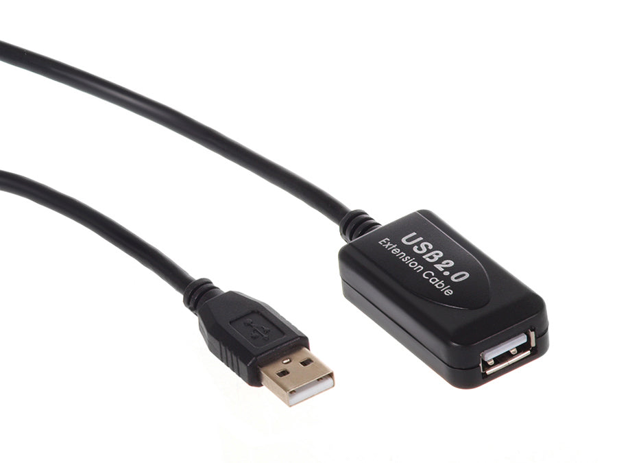 Ativo Amplificado - USB A Macho para Fêmea - Preto