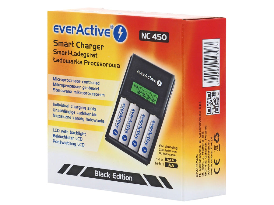 NC450 Cargador de pilas AA/AAA R3 R6 EverActive