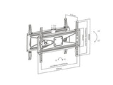 Suporte para duas TVs frontais/traseiras 23-75" 50kg universal Maclean MC-703 preto máx. VESA 600x400 PROFI MARKET SYSTEM