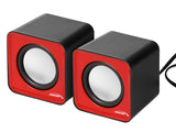 Altavoces para PC, USB, 2x3W, auto alimentado, color rojo Audiocore AC870