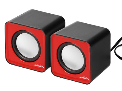 Altavoces para PC, USB, 2x3W, auto alimentado, color rojo Audiocore AC870