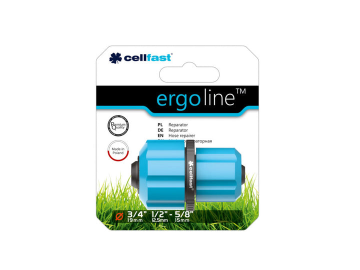Reductor 1/2"-3/4" para conectar permanentemente dos extremos de mangueras de diferentes diámetros Cellfast Ergo