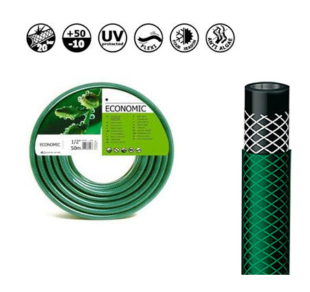 Mangueira de jardim Cellfast, 3 camadas, entrançado cruzado em poliéster, 1/2" 50 m, económica