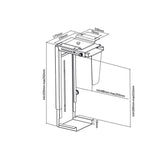Suporte de suspensão para computador Maclean MC-713 B preto