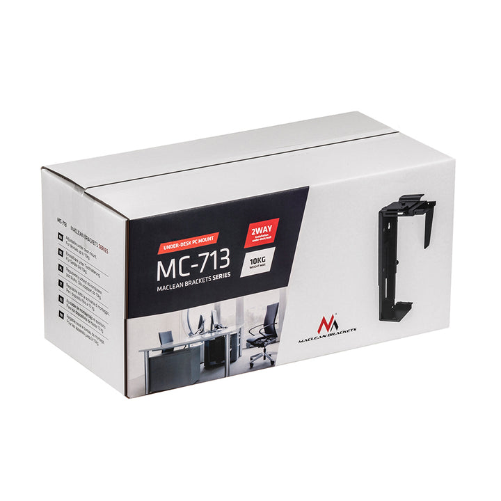 Suporte de suspensão para computador Maclean MC-713 B preto