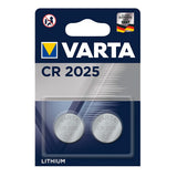 2x baterias de lítio Varta CR 2025, alta qualidade, 3V