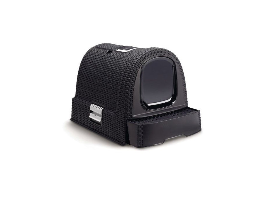 Curver - Caja de aseo para gatos - Antracita - 51 x 38.5 x 39.5 cm