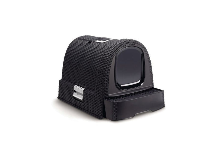 Curver - Caja de aseo para gatos - Antracita - 51 x 38.5 x 39.5 cm