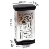 Caixa com pedal de cozinha Curver, design prateado, 50 L