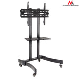 Maclean MC-739 Suporte profissional com prateleira e rodas para TV de tela plana, LED, LCD com peso máximo de 40 kg VESA até 600 x 400 mm