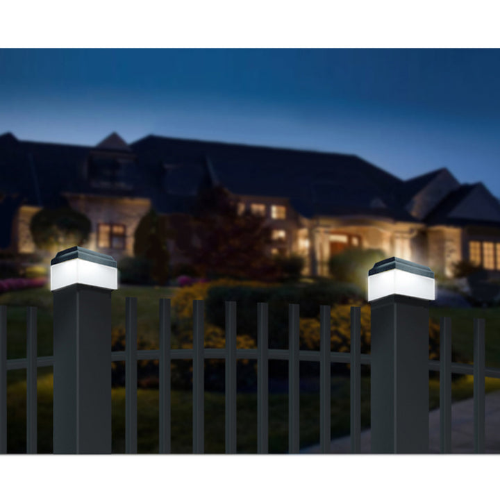 Lámpara solar para poste de valla LED 80 x 80 mm GreenBlue GB127