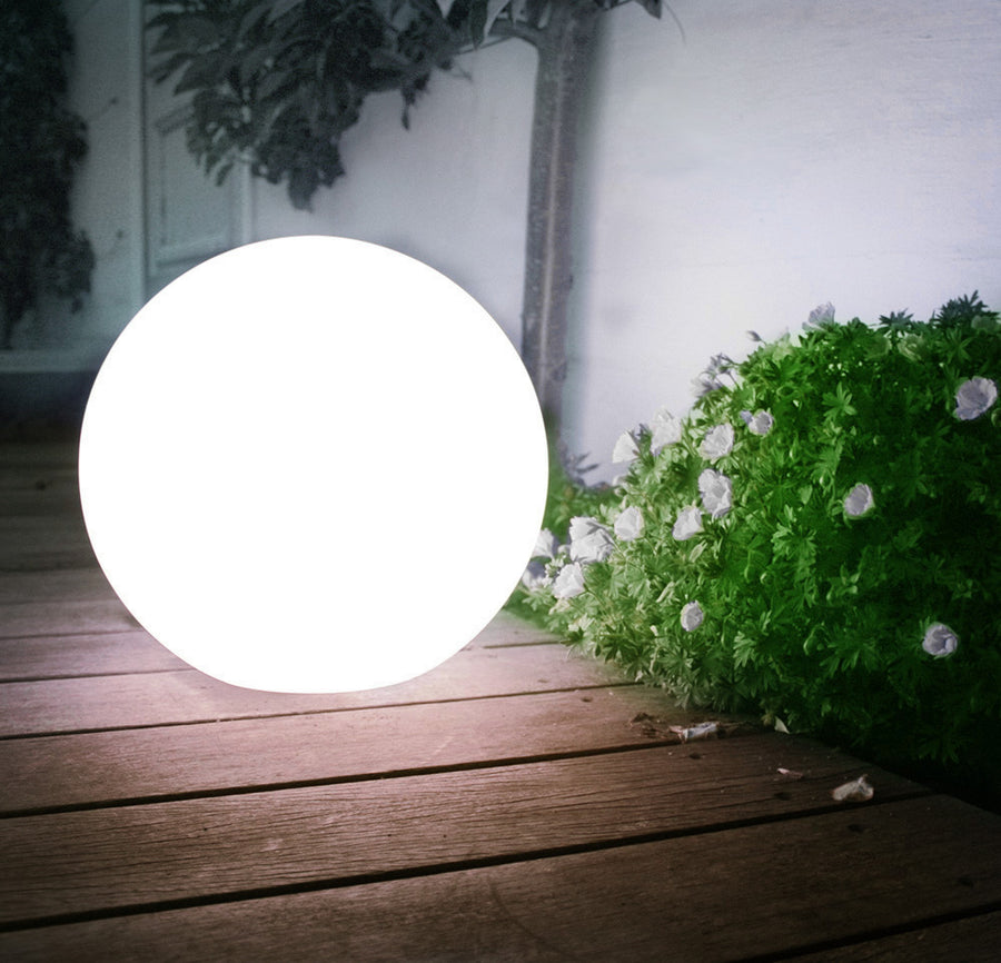 Lámpara solar LED para exteriores blanca 20 x 20 x 53 cm GreenBlue GB123