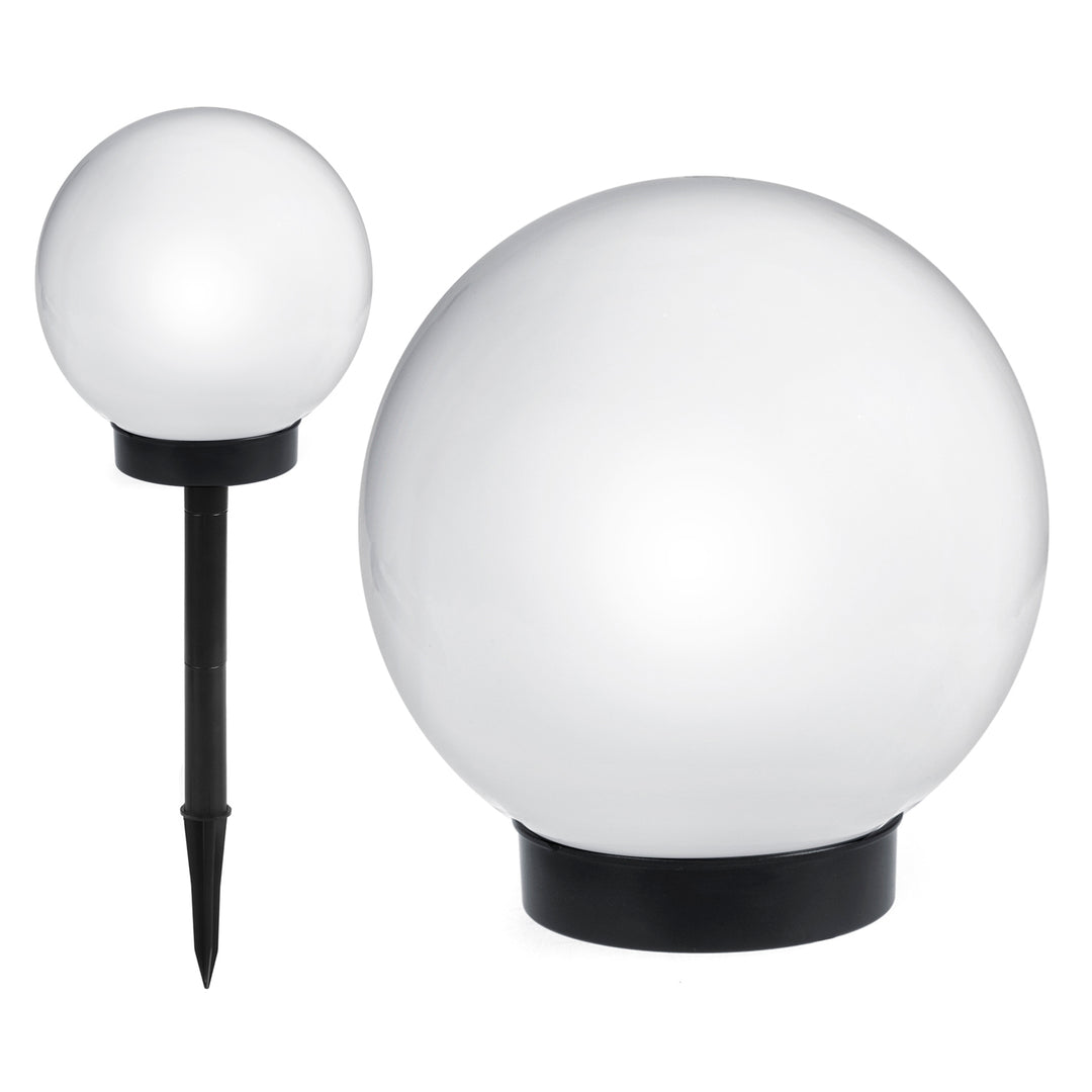 Lâmpada solar LED branca para exterior 20 x 20 x 53 cm VerdeAzul GB123
