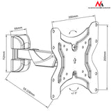 Soporte de pared para monitor o pantalla LCD/LED TV 13-42" 25kg VESA negro