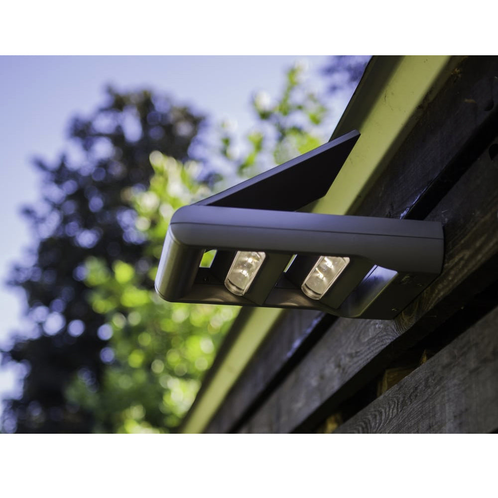 Lâmpada de parede solar externa LED 12W 2 direções de luz independentes GreenBlue GB131
