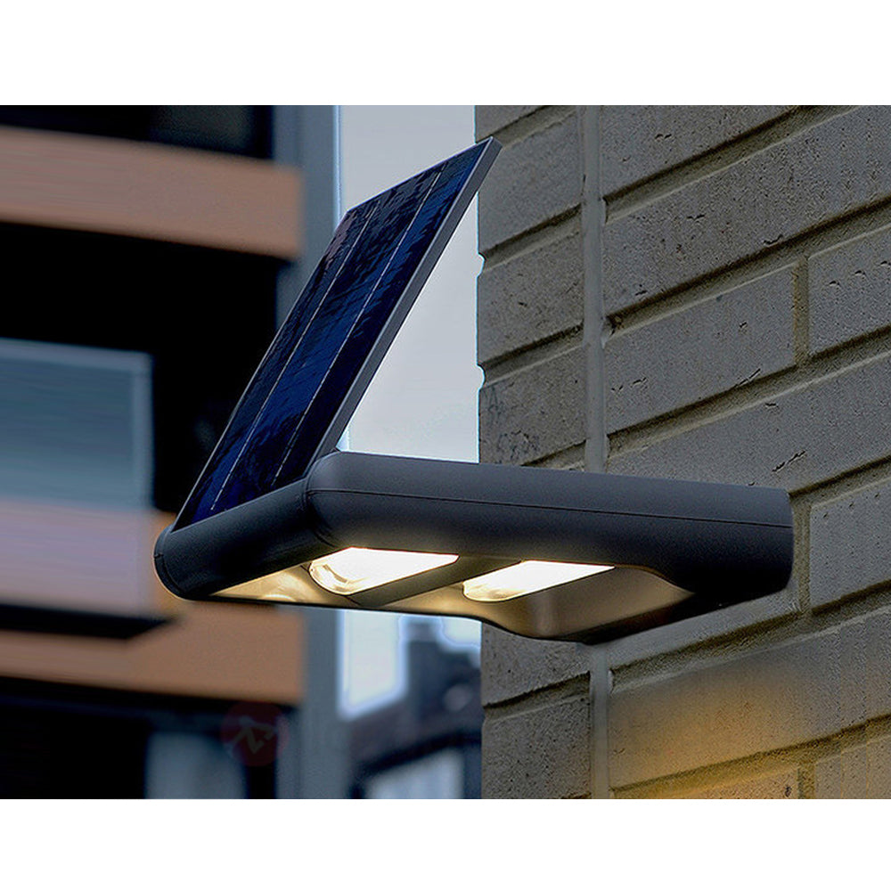 Lâmpada de parede solar externa LED 12W 2 direções de luz independentes GreenBlue GB131