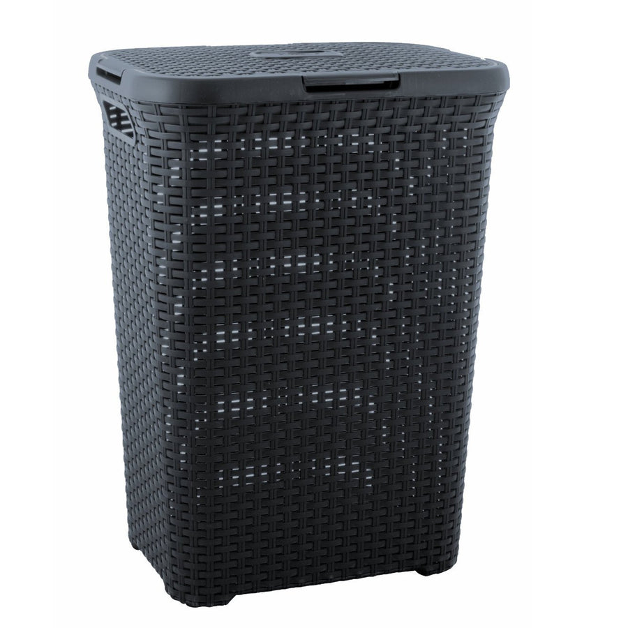 Cesto para roupa suja The Curver Natural Style Curb 60l cinza cinza de grande capacidade